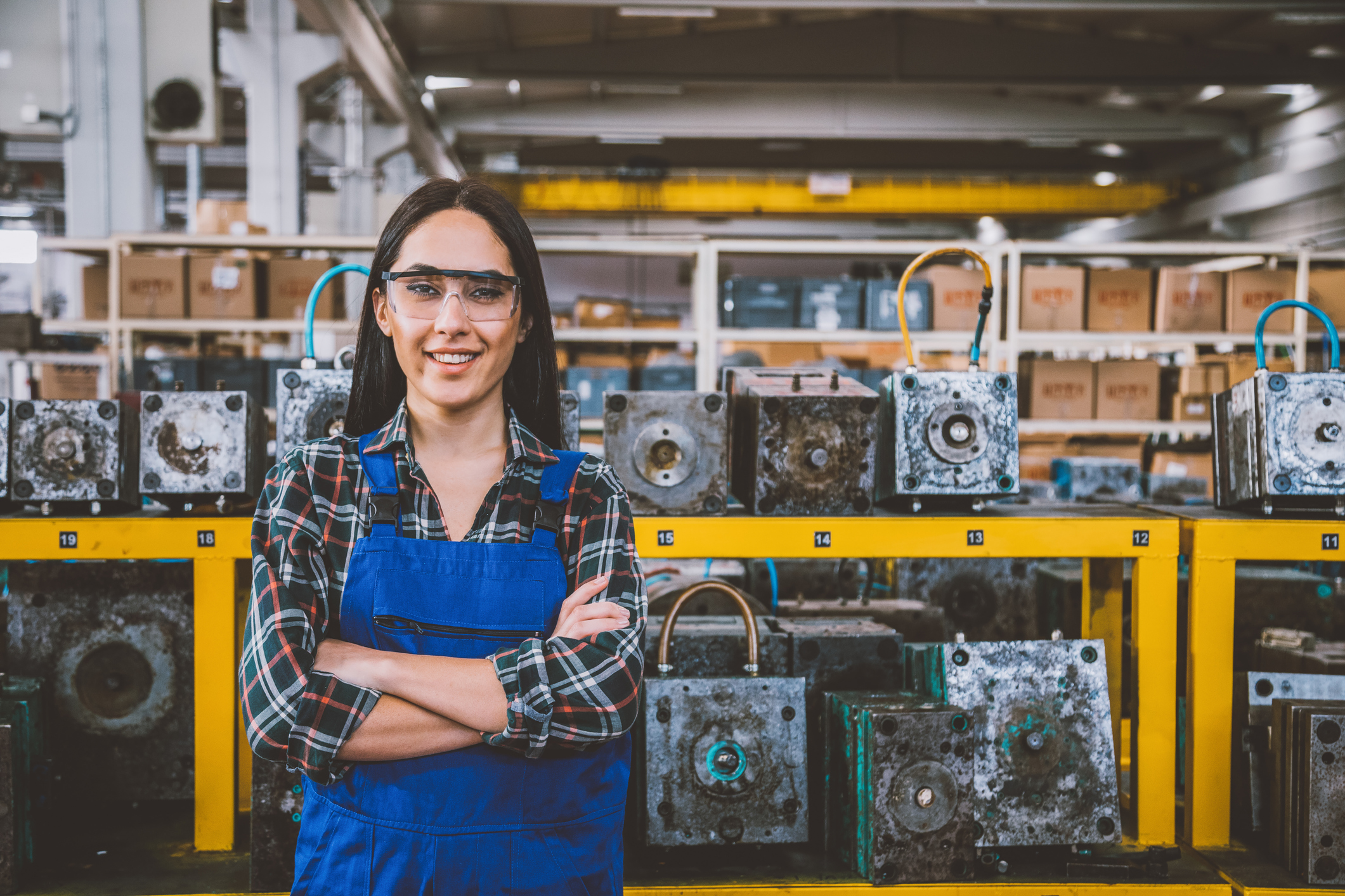 Woman working in a warehouse