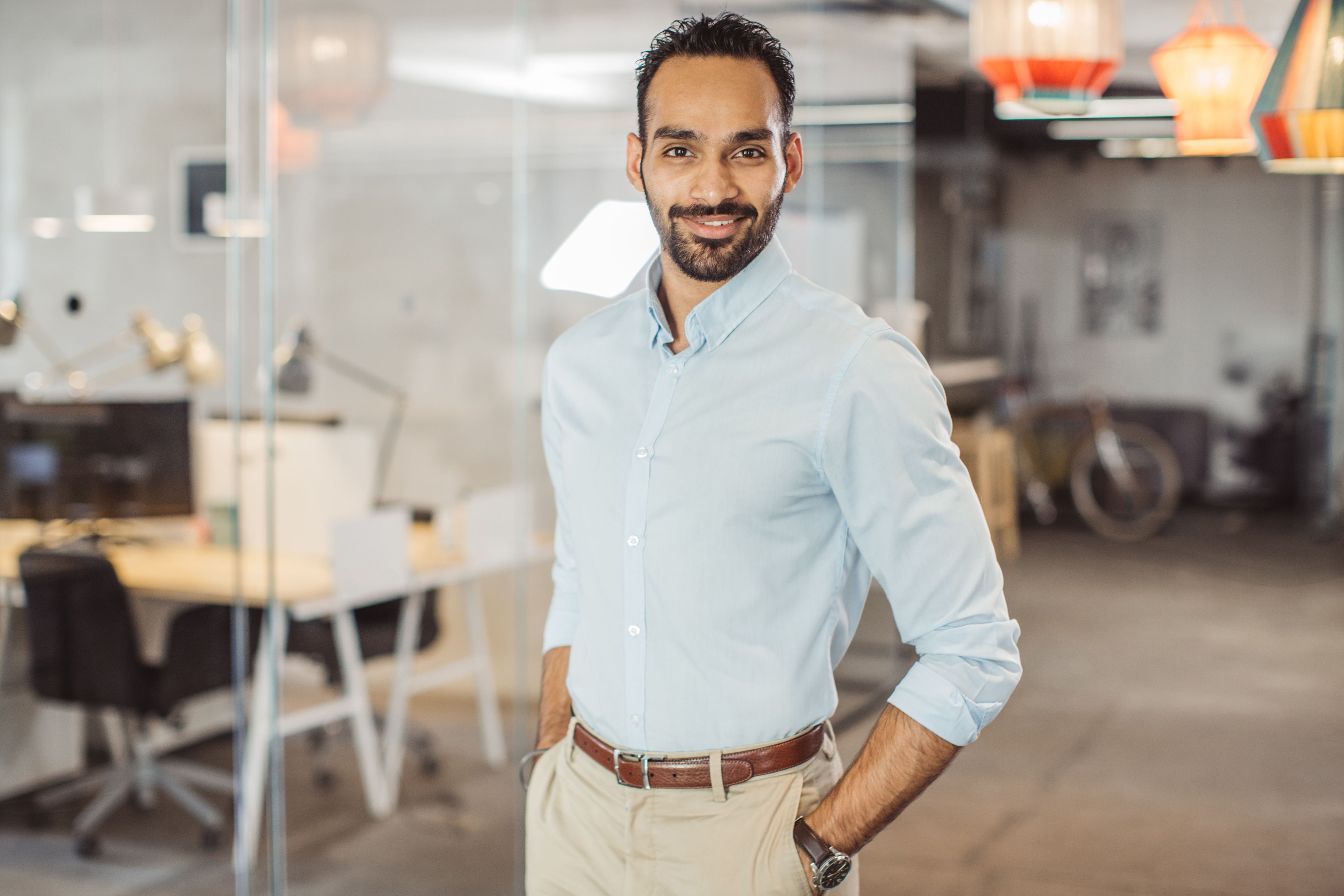 Man smiling at camera